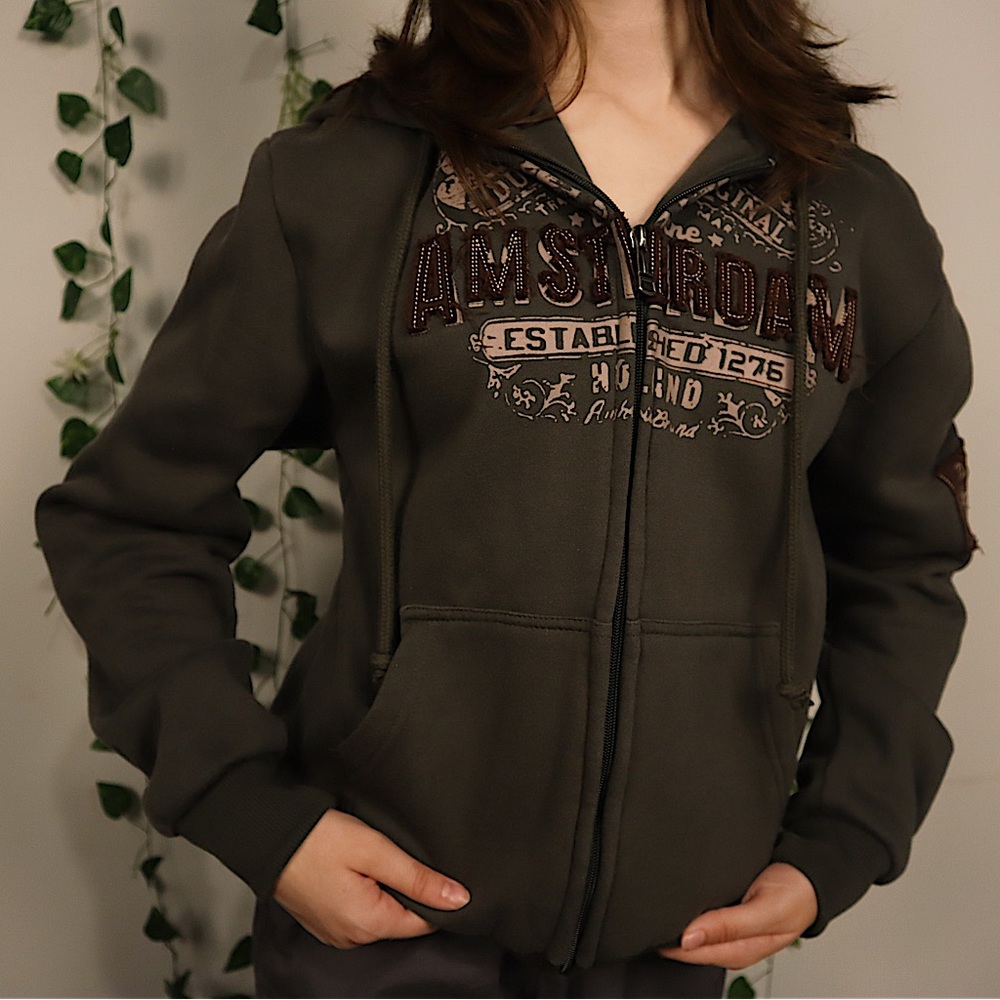 Vintage Zip Up | Distressed | Hunter Green |